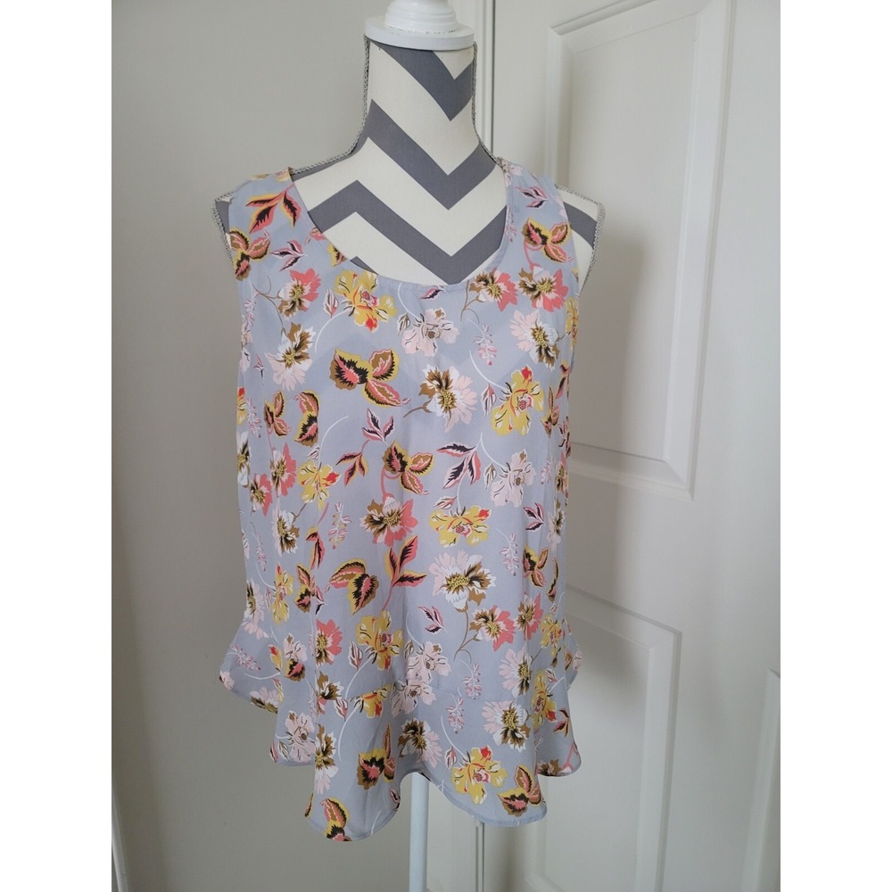 Philosophy Floral Blouse Sleeveless Tank Top Sz S  Lightweight Women's
